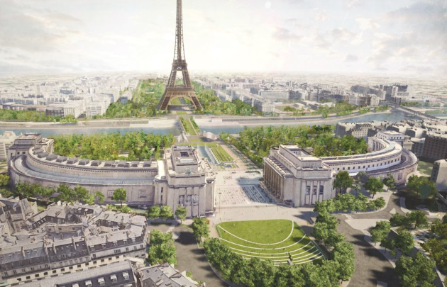 Projet trocadéro champs de mars vue globale