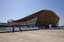 Centre Aquatique Olympique - Vue depuis la passerelle