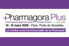 Poster for Pharmagora Plus 2026, the largest pharmacy trade show in Paris since 1985: the event dedicated to pharmacists, healthcare professionals, and stakeholders in the pharmacy sector.