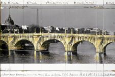 Christo - The Pont Neuf Wrapped (Project for Paris) - Collage 1984