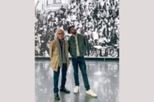 Christo and JR at the San Francisco Museum of Modern Art during the exhibition of JR's "The Chronicles of San Francisco" - San Francisco, May 2019