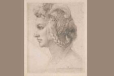 Michel-Ange, Tête de femme idéale de profil à gauche, vers 1525-1528 Londres, British Museum
