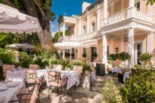 The terrace at Laurent's restaurant