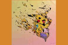 Oeuvre de l'exposition "Admirez les tous ! Hommage à Pokémon"