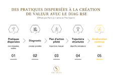 Figure : Des pratiques dispersées à la création de valeur avec le diag RSE offert par Paris je t’aime et The Swarm