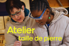 Atelier taille de pierre Suivez la flèche © CMN