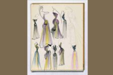 Marguerite Porrachia - Carnet de croquis des modèles de mode féminine vers 1945-1950 
