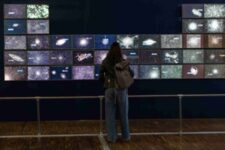 Vue installation "Ecran total" de Gillian Brett