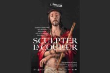 Affiche de l'exposition "Sculpter la couleur", Pedro de Mena, Ecce Homo (détail), vers 1679
